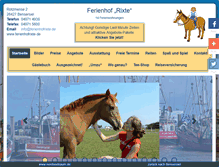 Tablet Screenshot of ferienhofrixte.de
